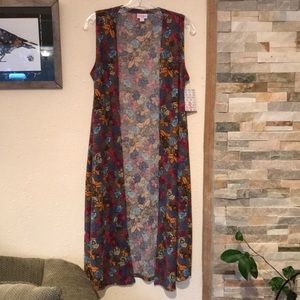 LuLaRoe Joy Vest Size Small Fall Colors Long Vest